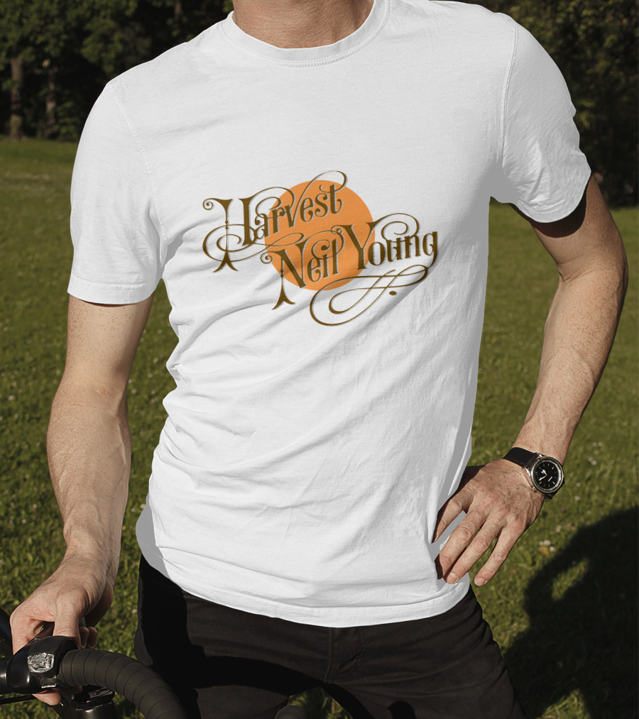 Neil Young Harvest Album Cover Art T-Shirt