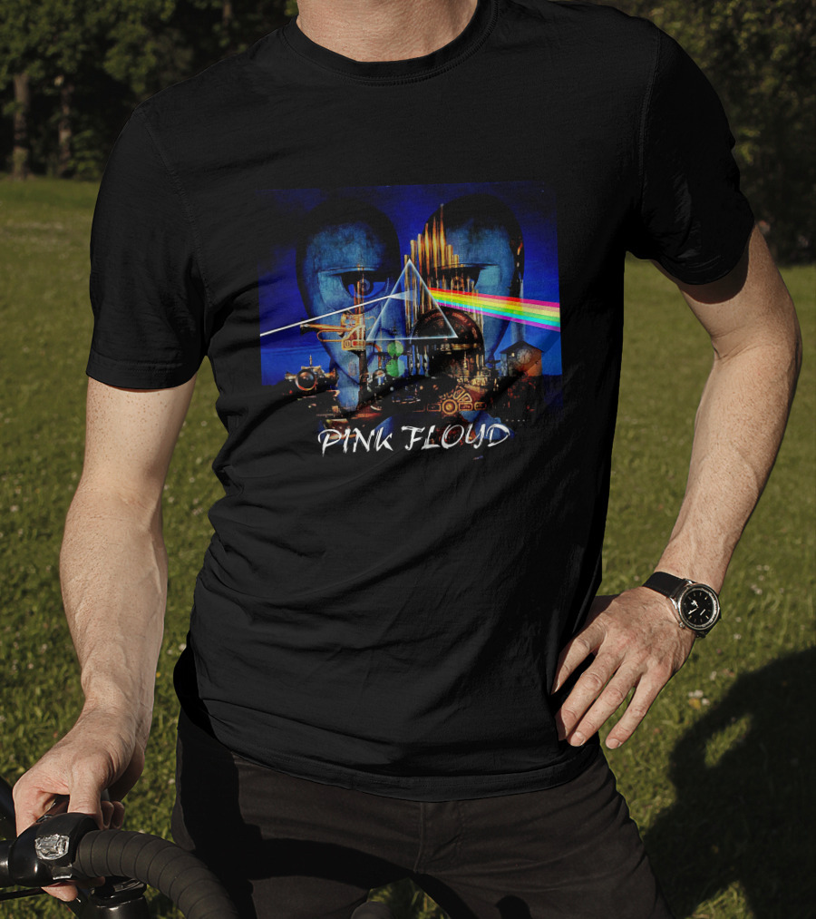 Pfl(32) Dark Side Inspired Pink Floyd Mashup T-Shirt