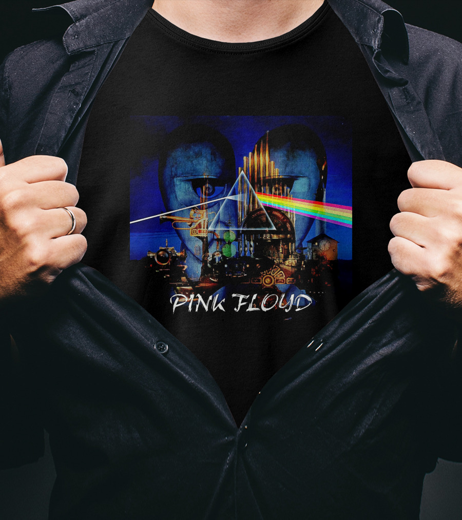 Pfl(32) Dark Side Inspired Pink Floyd Mashup T-Shirt