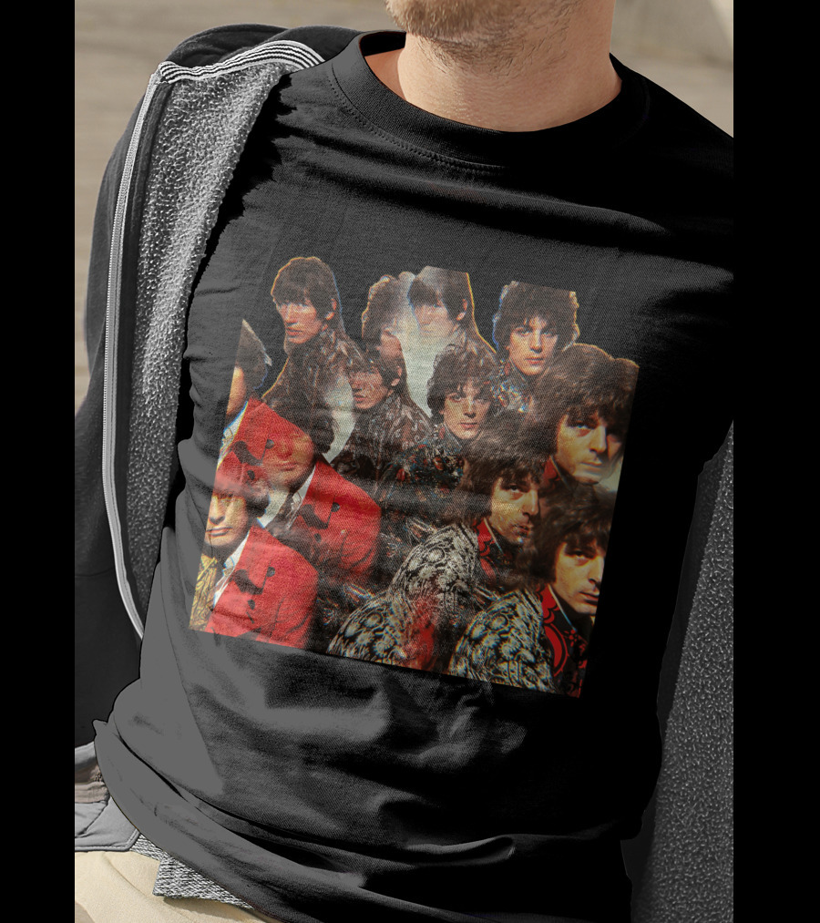 Psychedelic Rock Band Vintage Collage T-Shirt