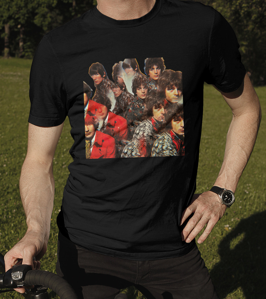 Psychedelic Rock Band Vintage Collage T-Shirt