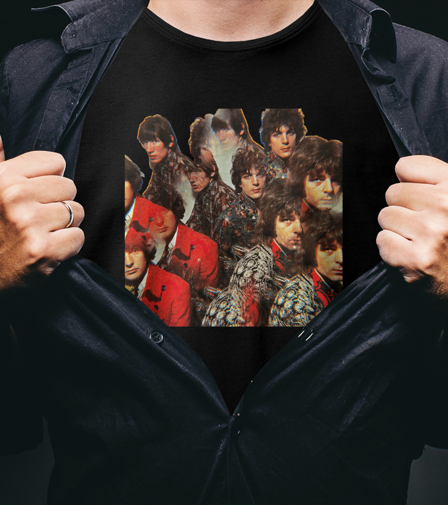 Psychedelic Rock Band Vintage Collage T-Shirt