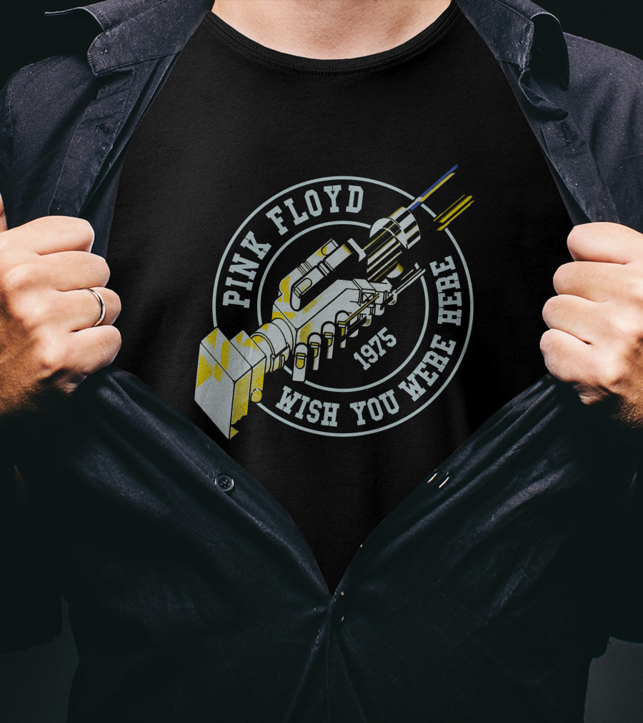 Pink Floyd Wish You Were Here 1975 Handshake Robotic Gear T-Shirt