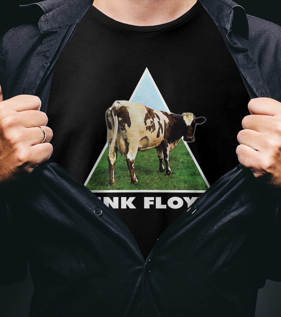 Pfl(43) Pink Floyd Atom Heart Mother Album Cow T-Shirt