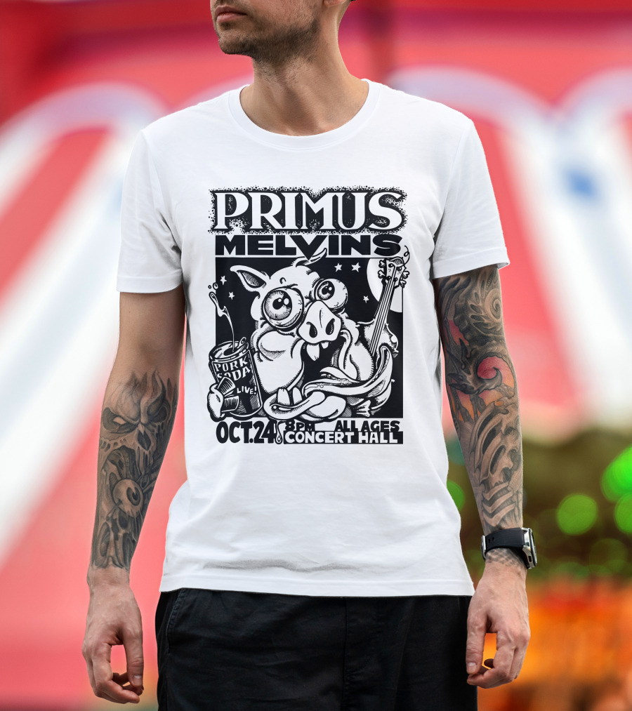 Primus Melvins Pork Soda Live Oct 24 Concert Hall T-Shirt