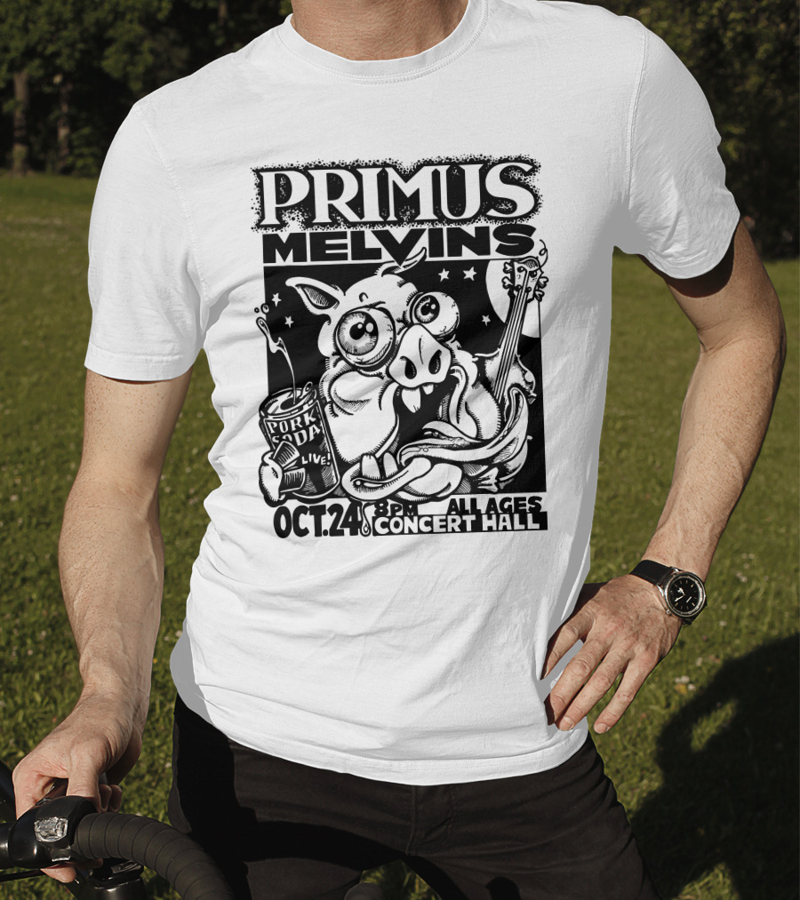 Primus Melvins Pork Soda Live Oct 24 Concert Hall T-Shirt