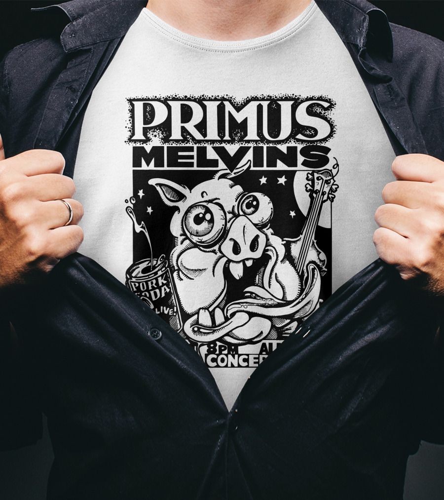 Primus Melvins Pork Soda Live Oct 24 Concert Hall T-Shirt