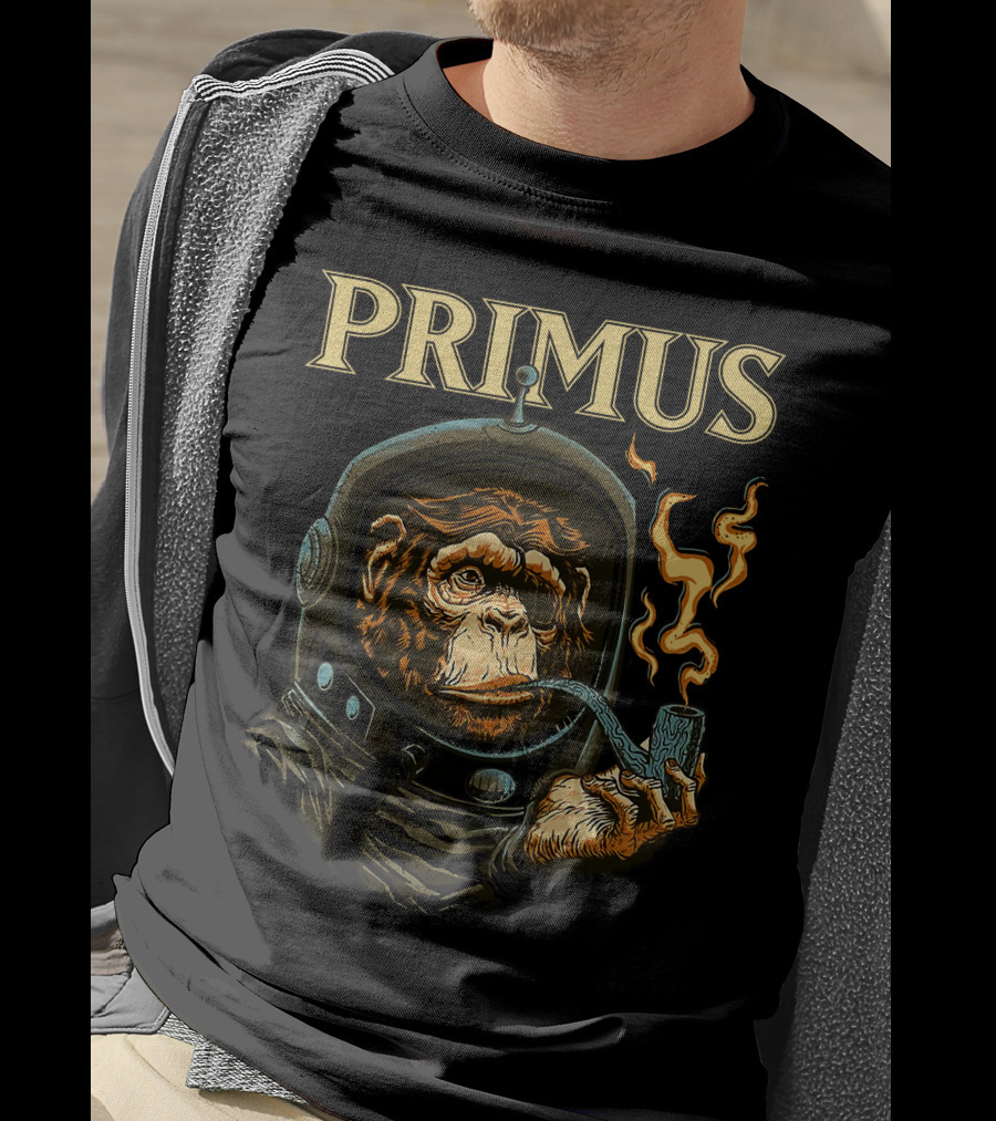 Primus Space Monkey Smoking Pipe T-Shirt