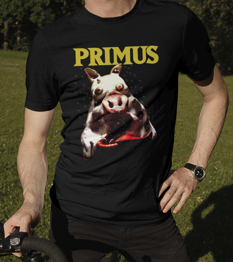 Primus Cow Imagery With Bubbles T-Shirt