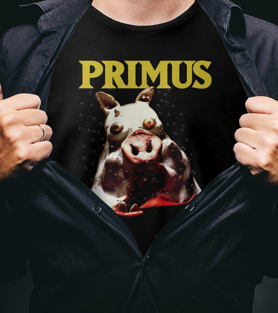 Primus Cow Imagery With Bubbles T-Shirt