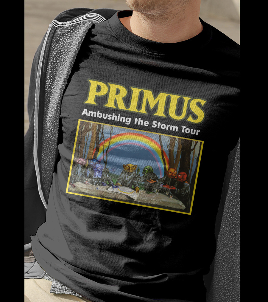 Primus Ambushing The Storm Tour Rainbow Artwork T-Shirt