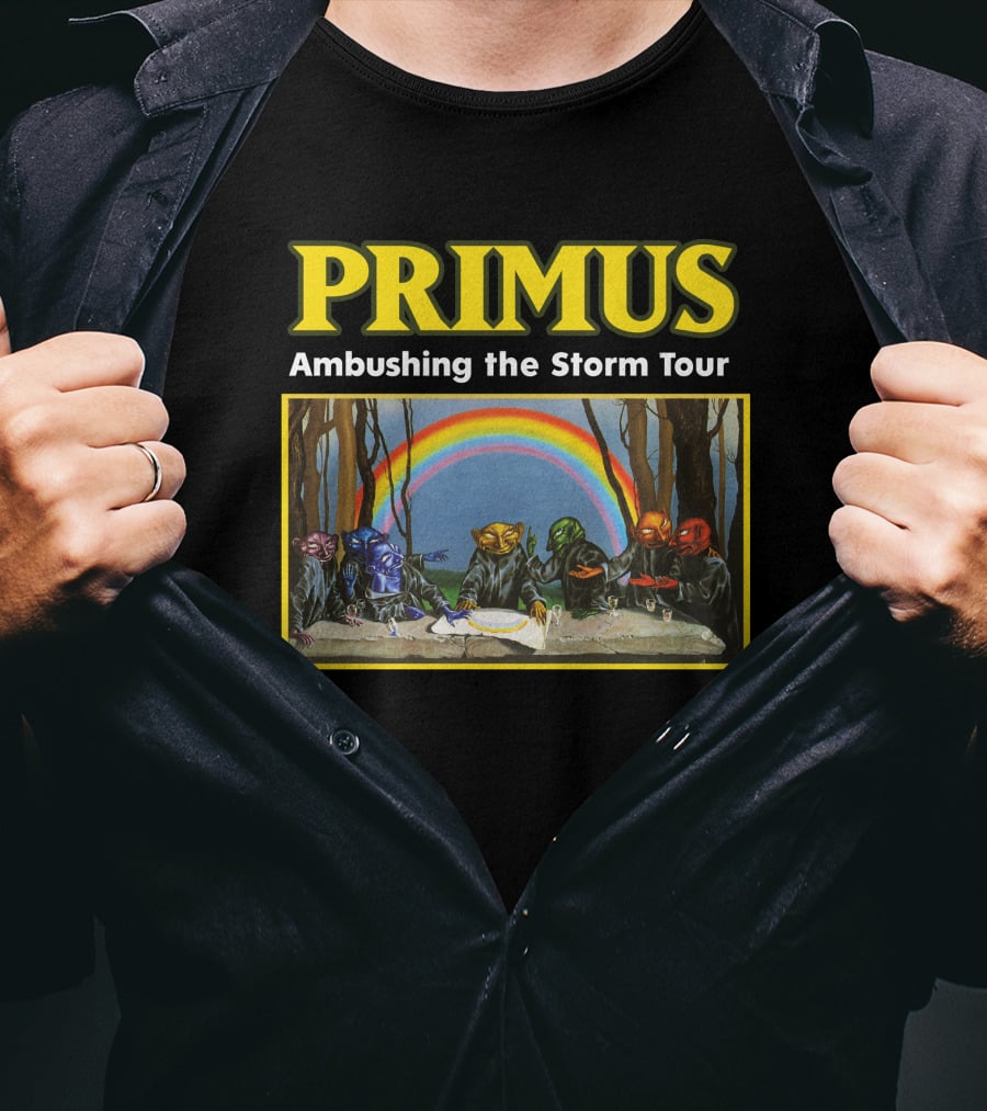 Primus Ambushing The Storm Tour Rainbow Artwork T-Shirt