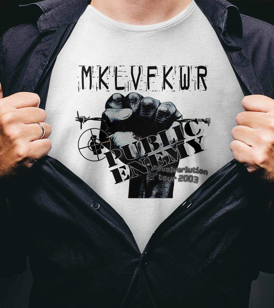 Mklvfkwr Public Enemy Revolverlution Tour 2003 T-Shirt