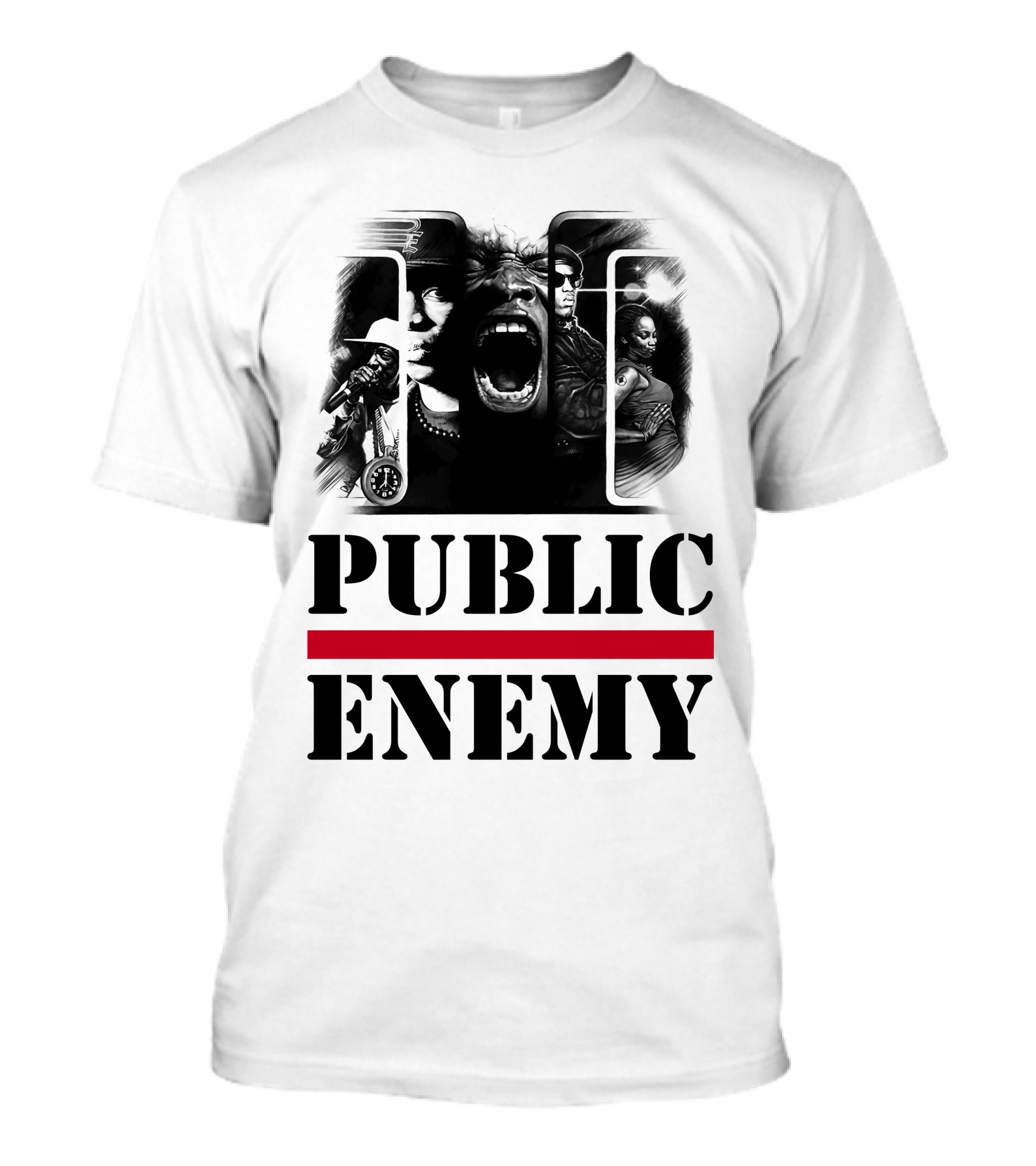 Public Enemy Retro Hip-Hop Icons T-Shirt