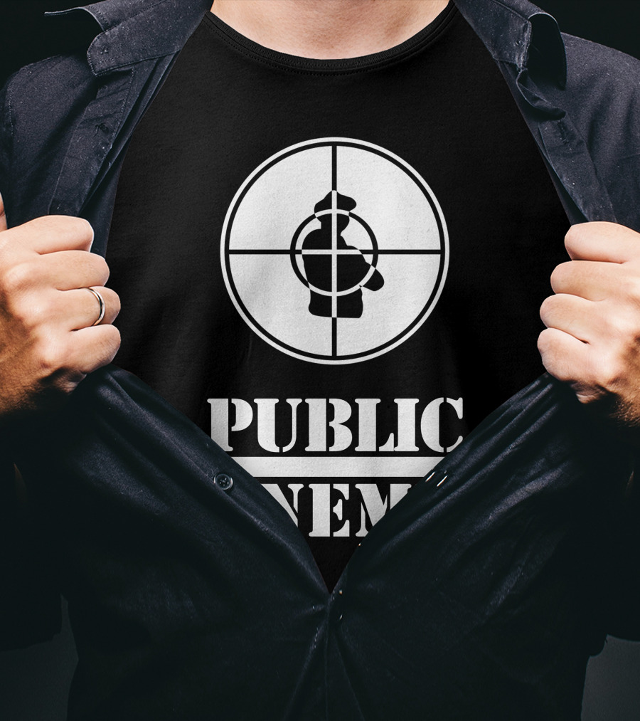 Public Enemy Classic Logo Target Silhouette T-Shirt