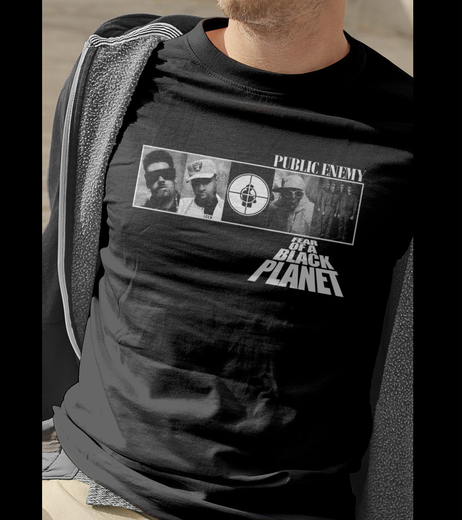 Public Enemy Fear Of A Black Planet 1990 Album Cover T-Shirt