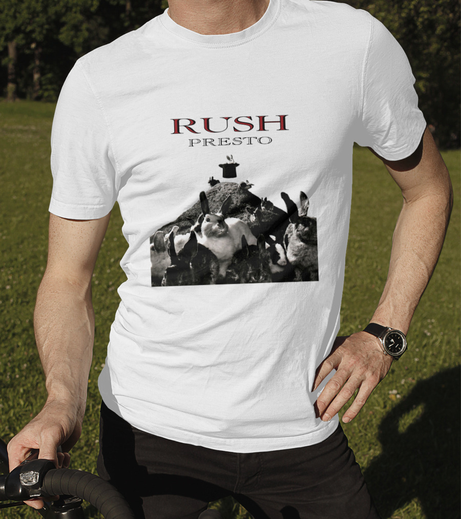 Rush Presto Album Cover Rabbits And Top Hat T-Shirt