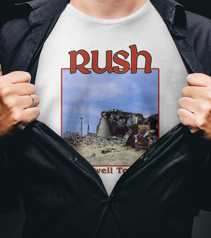 Rush A Farewell To Kings Album Cover Ruins Blue Sky T-Shirt