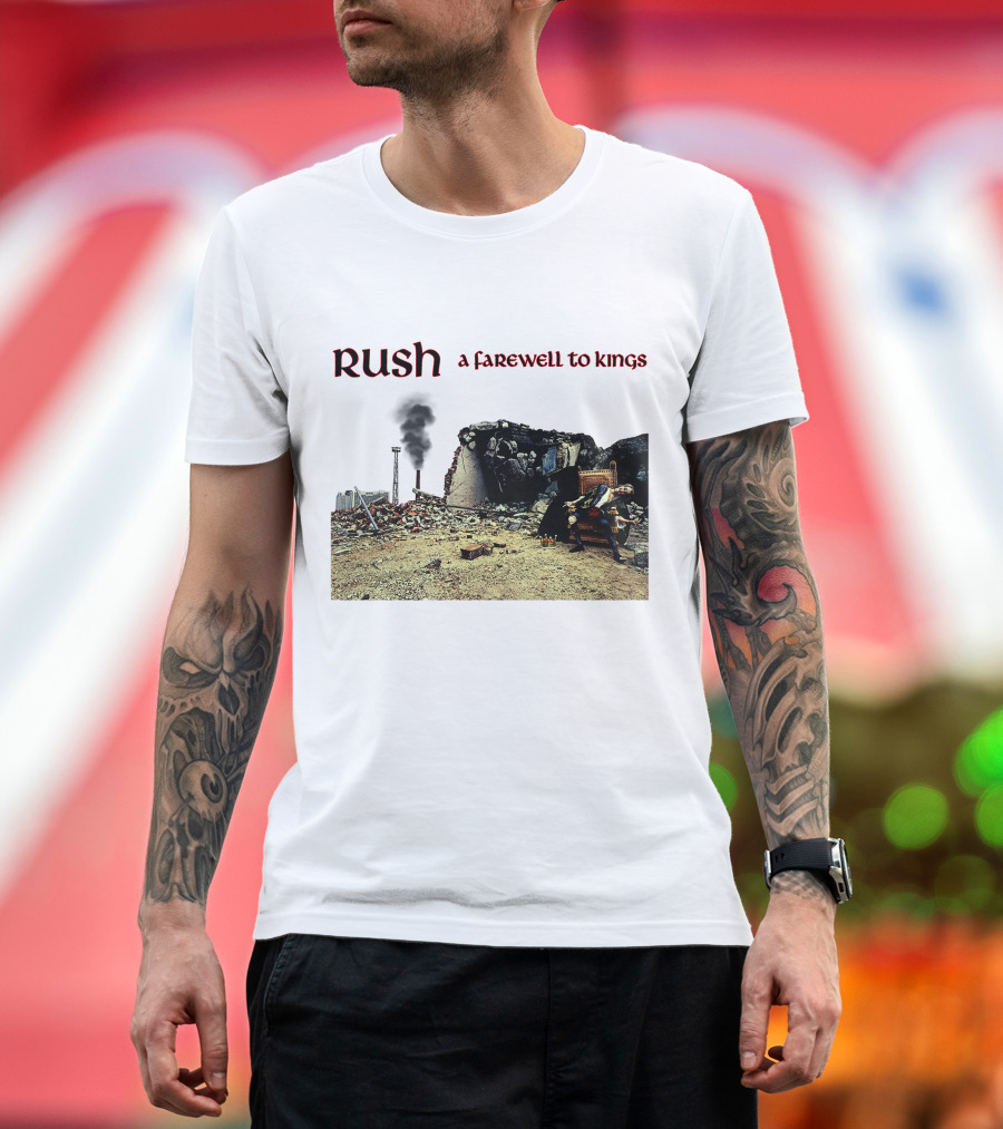 Rush A Farewell To Kings Album Cover Industrial Ruins Scene T-Shirt