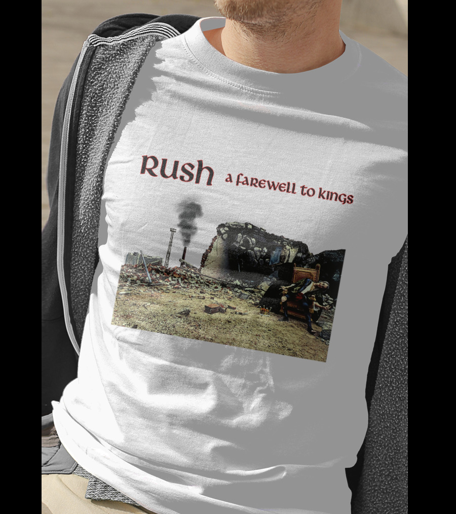 Rush A Farewell To Kings Album Cover Industrial Ruins Scene T-Shirt