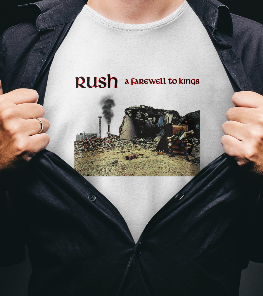 Rush A Farewell To Kings Album Cover Industrial Ruins Scene T-Shirt