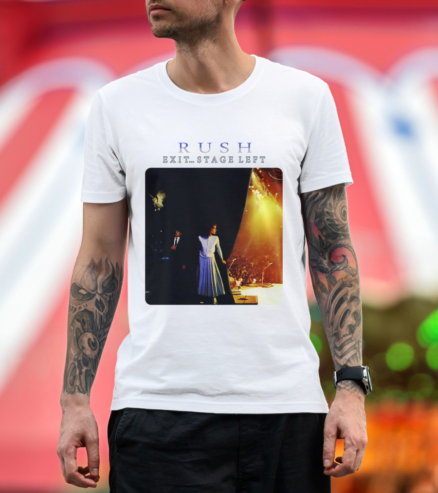 Rush Exit Stage Left Iconic Concert Photo Album Cover T-Shirt