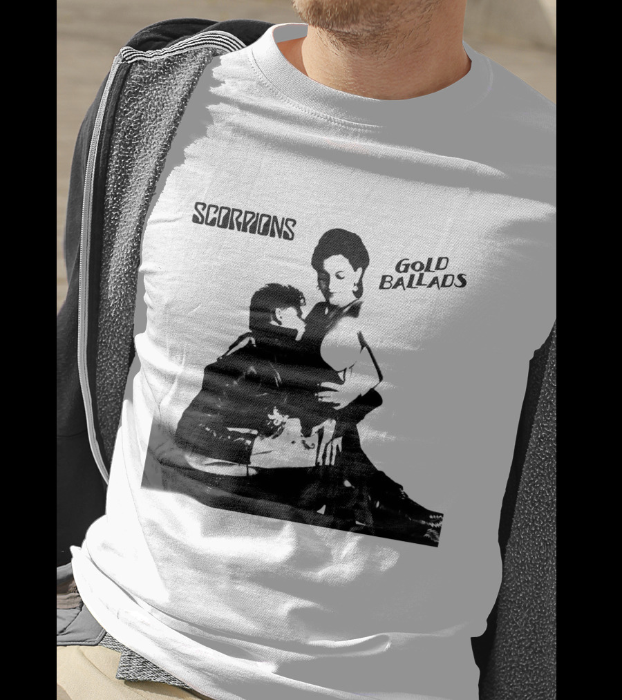 Scorpions Gold Ballads Album Cover Black And White Art Scp T-Shirt