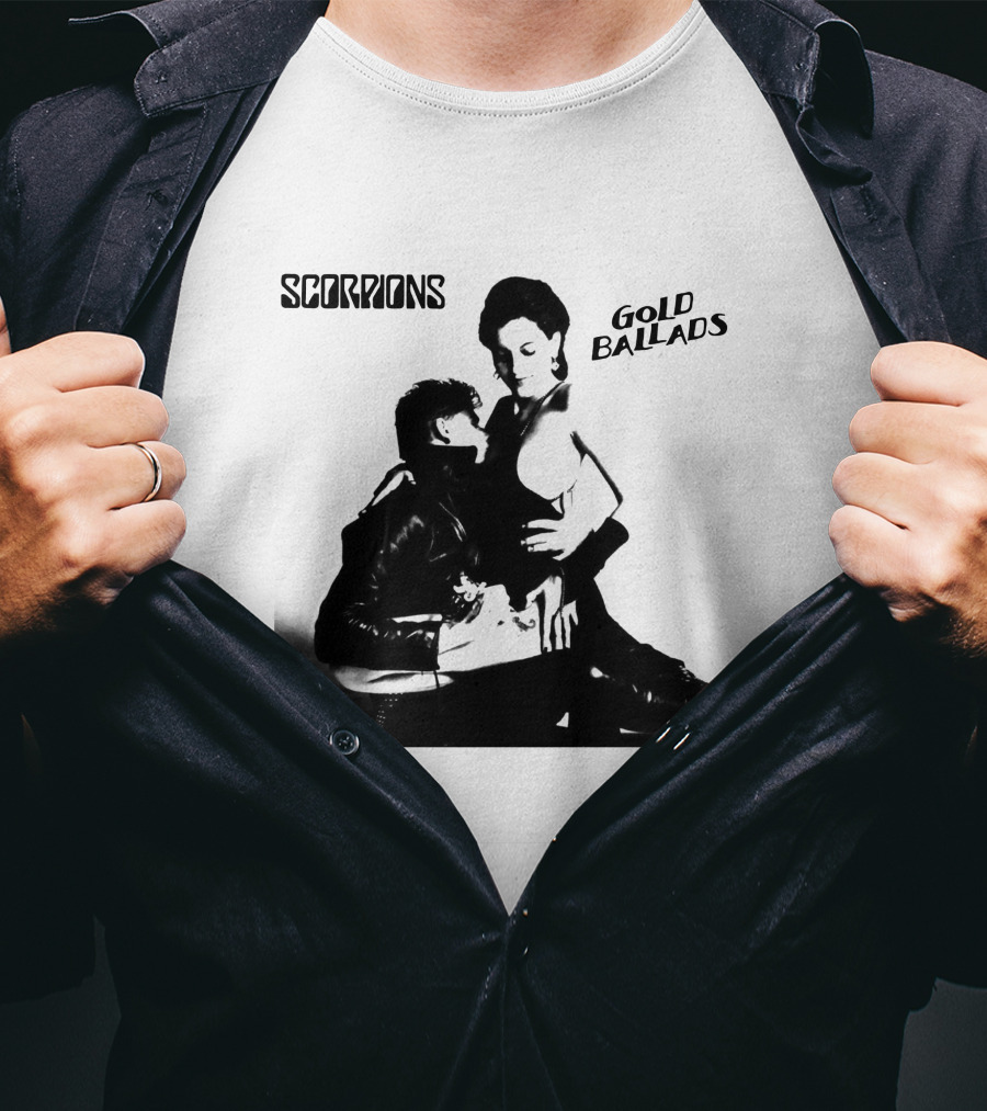 Scorpions Gold Ballads Album Cover Black And White Art Scp T-Shirt