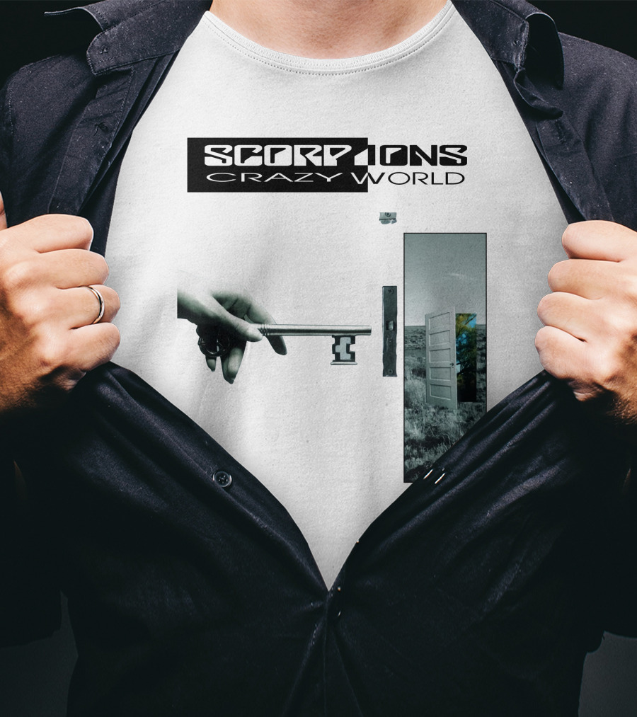Scorpions Crazy World Key And Door Landscape T-Shirt