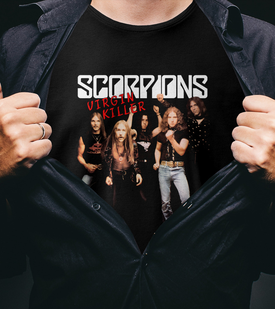 Scorpions Virgin Killer Album Cover Band Photo T-Shirt