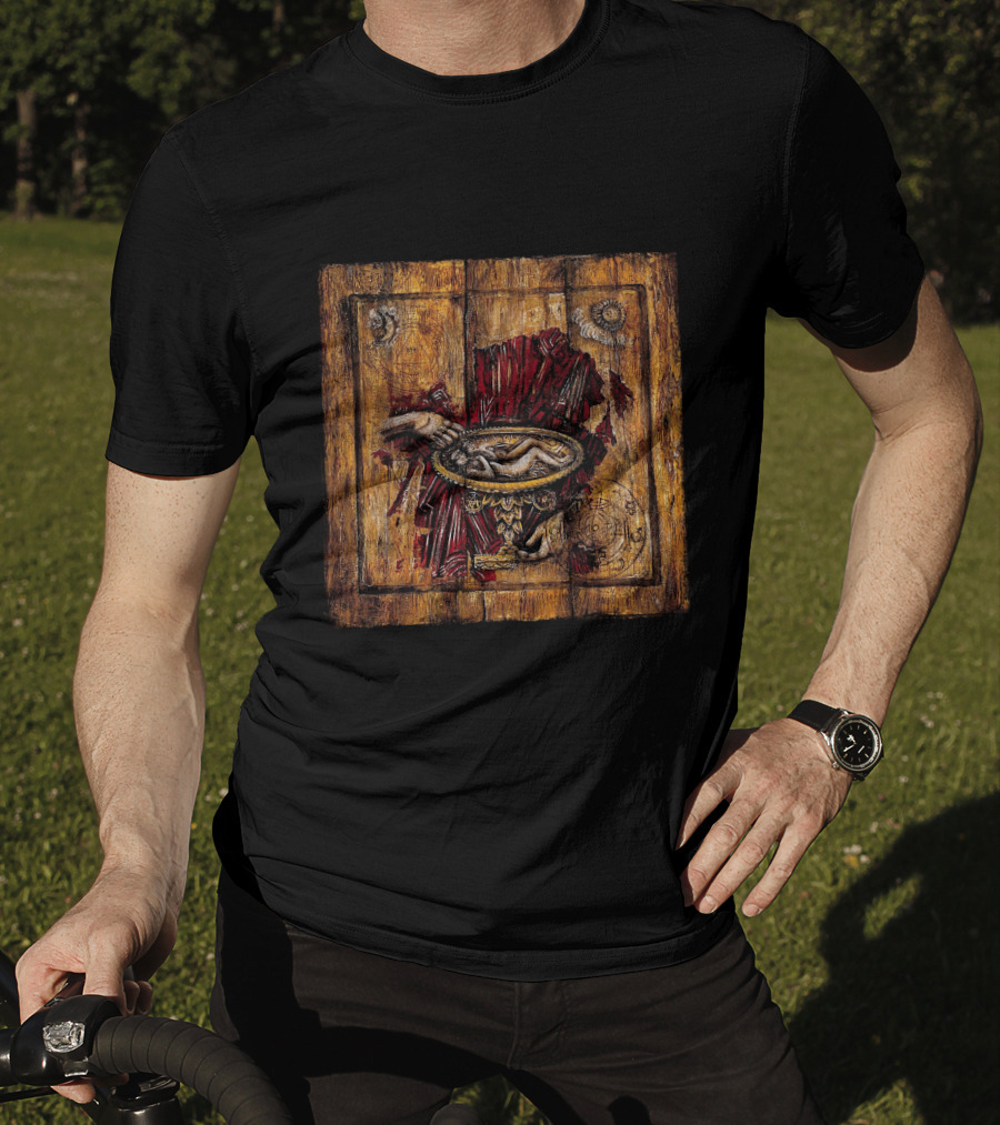 Hand Holding Mystical Bowl On Wooden T-Shirt