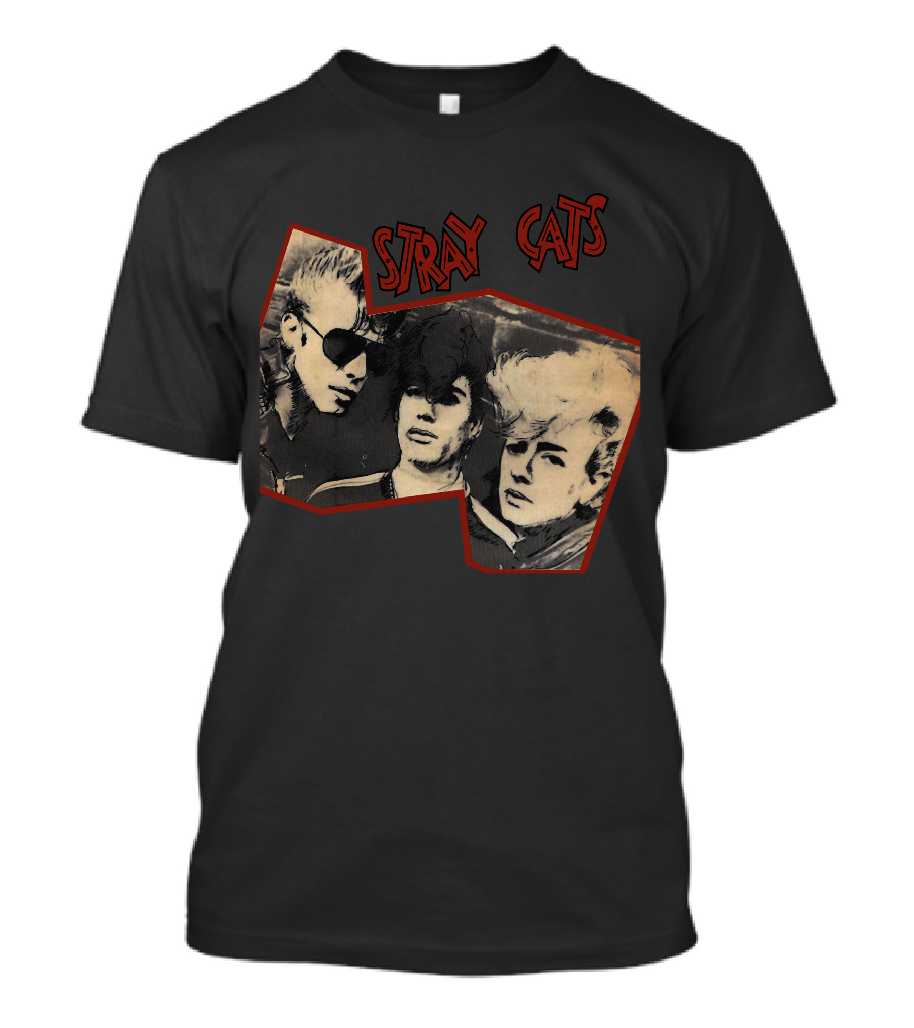 Stray Cats Vintage Trio T-Shirt