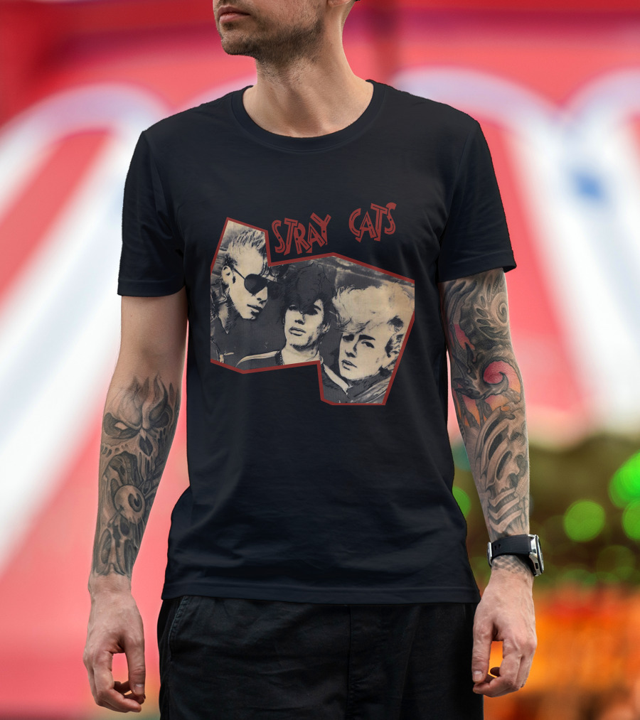 Stray Cats Vintage Trio T-Shirt