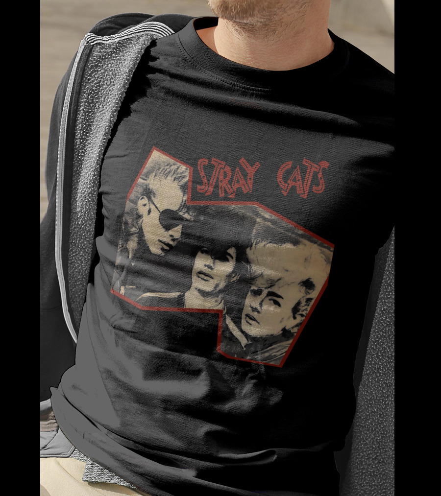 Stray Cats Vintage Trio T-Shirt
