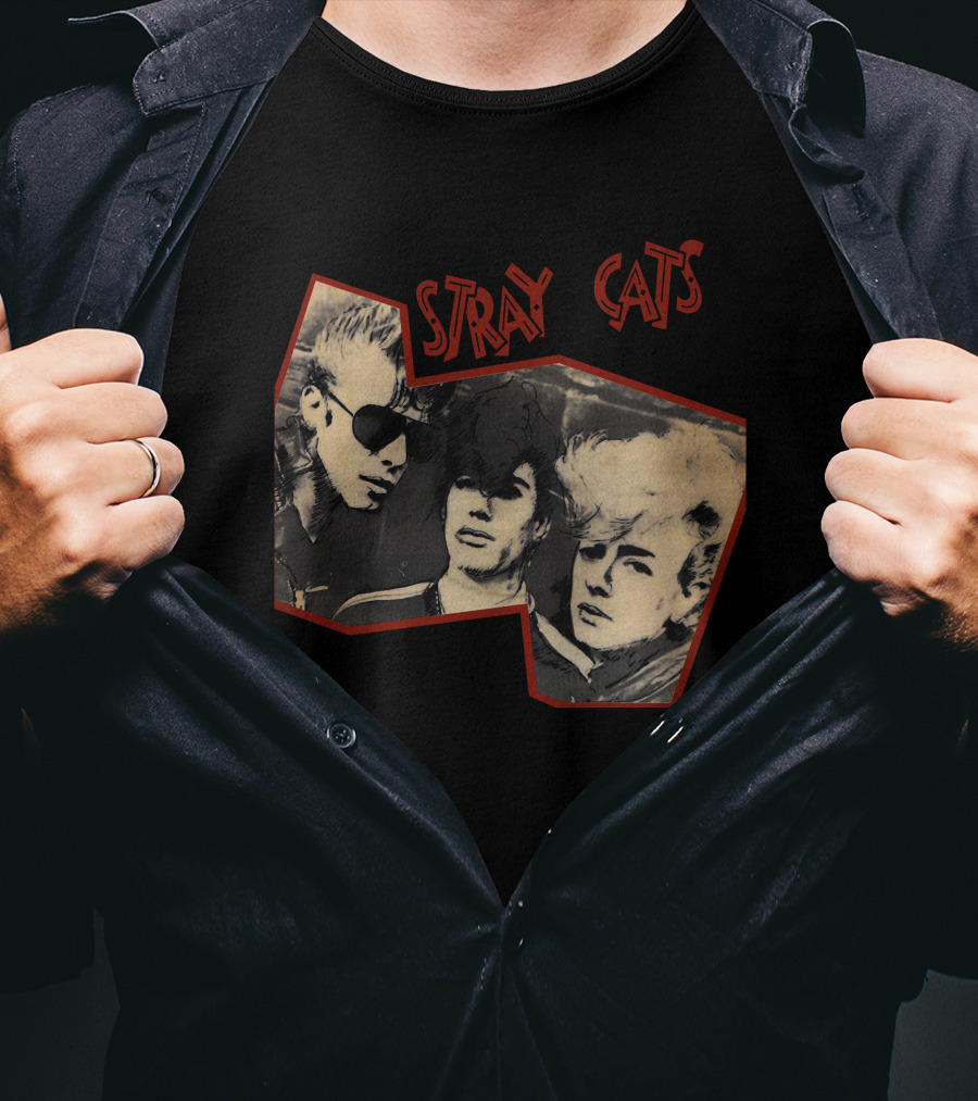 Stray Cats Vintage Trio T-Shirt