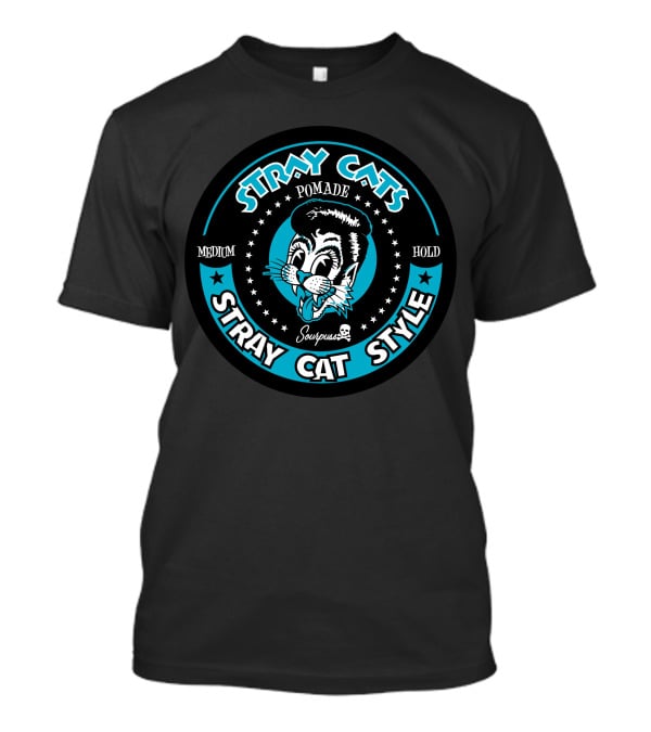 Stray Cats Pomade Medium Hold Stray Cat Style Soupcans T-Shirt