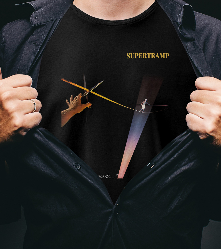 Supertramp Famous Last Words Album Cover Art Tightrope Balancing Act T-Shirt