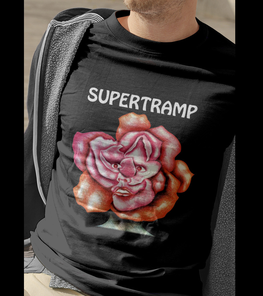 Supertramp Surreal Face Flower T-Shirt