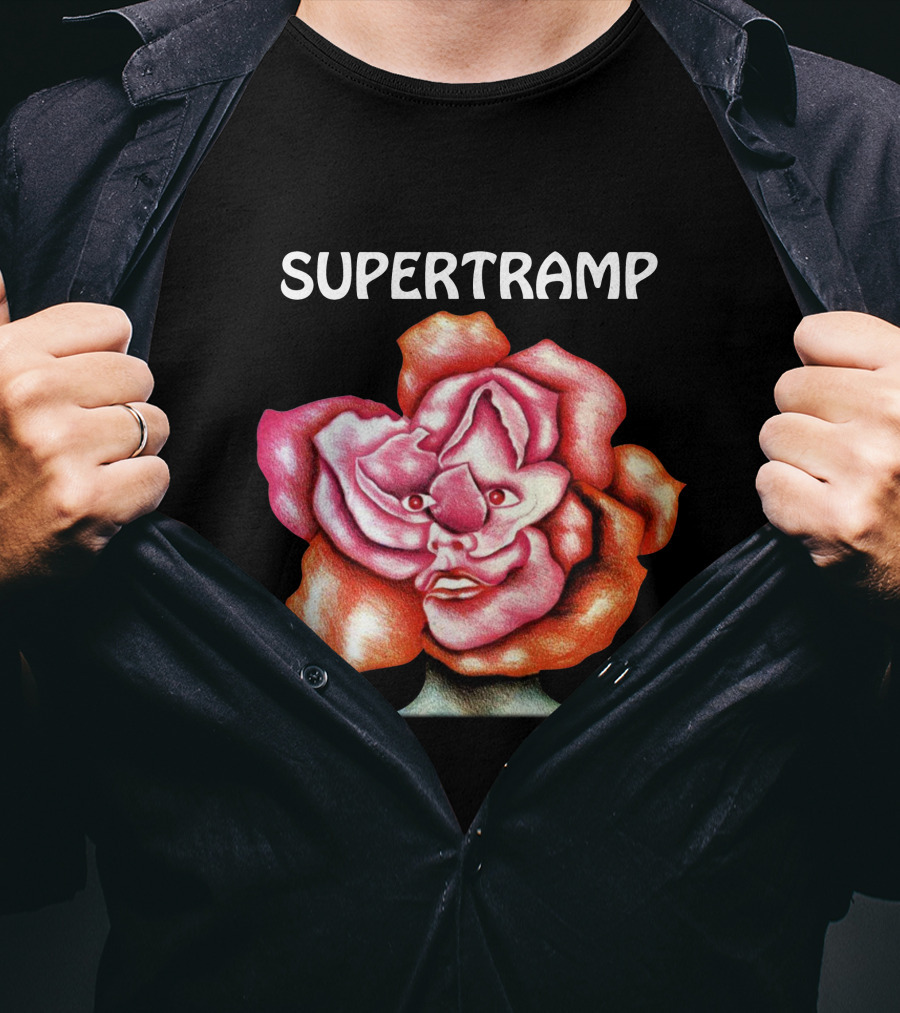 Supertramp Surreal Face Flower T-Shirt