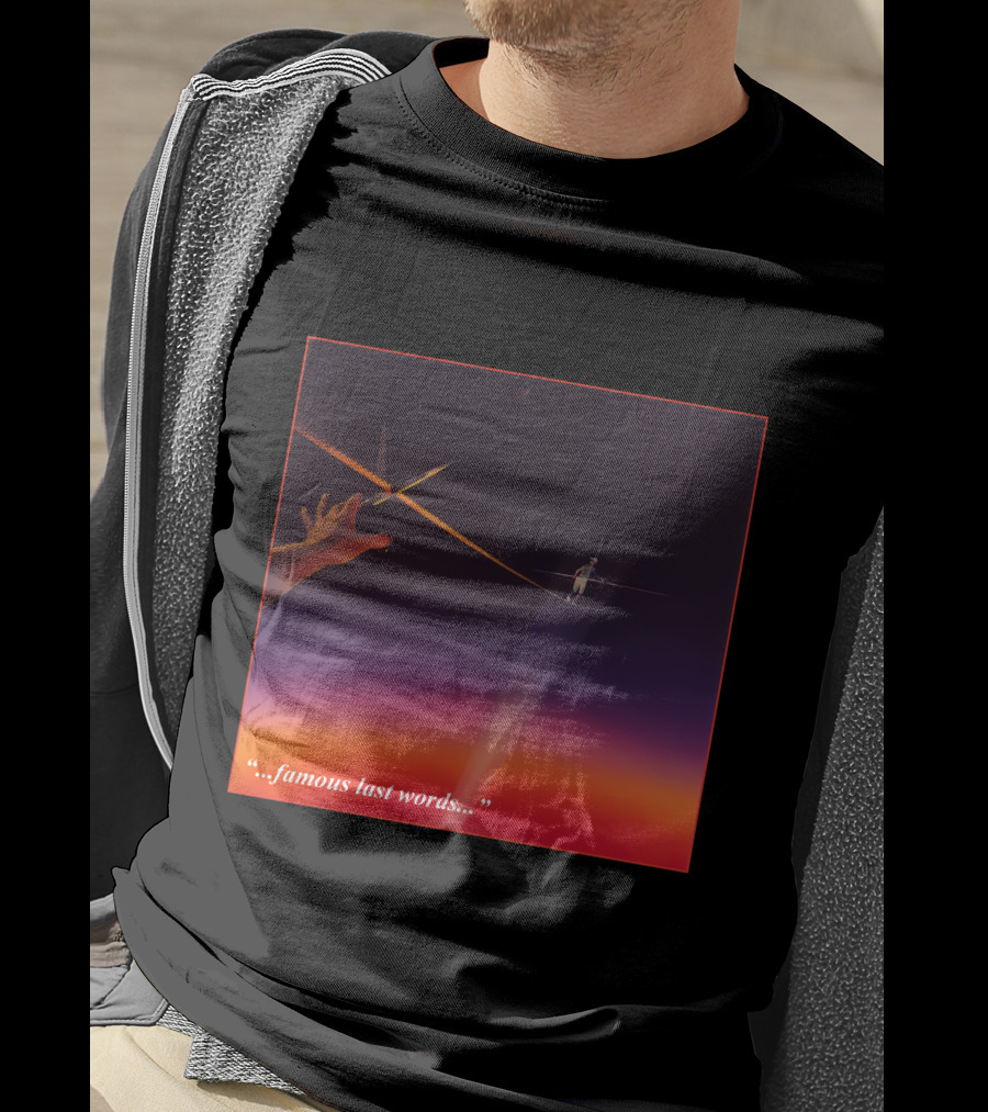 Famous Last Words Tightrope Walker And Scissors Tension T-Shirt