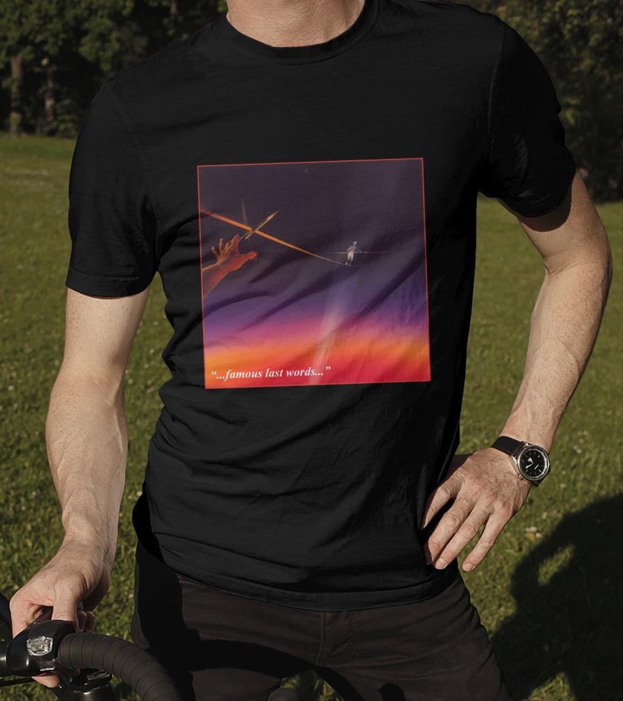 Famous Last Words Tightrope Walker And Scissors Tension T-Shirt