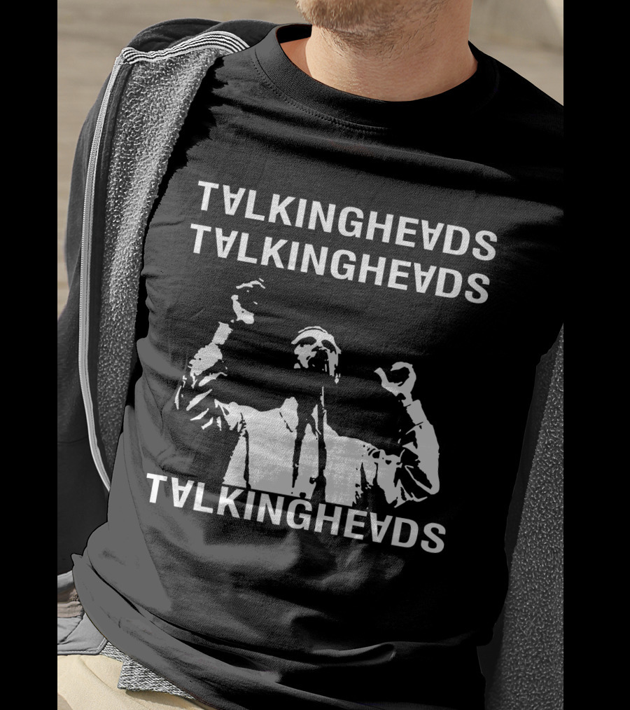 Talking Heads Band Logo With Musician Silhouette T-Shirt