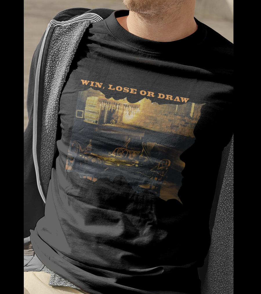 Win Lose Or Draw Tabb (37) Poker Table Scene T-Shirt