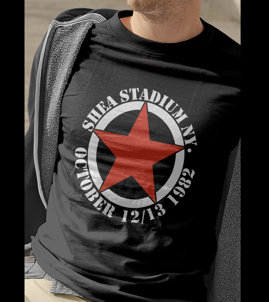 Shea Stadium Ny October 12 13 1982 Red Star T-Shirt