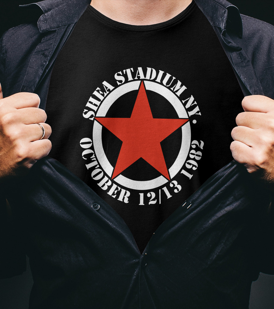 Shea Stadium Ny October 12 13 1982 Red Star T-Shirt