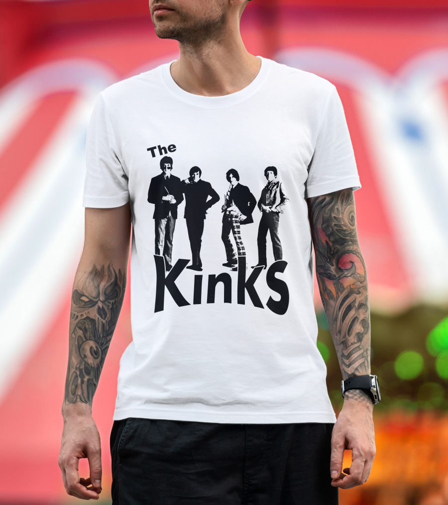 The Kinks Vintage Band Silhouette Classic Rock T-Shirt