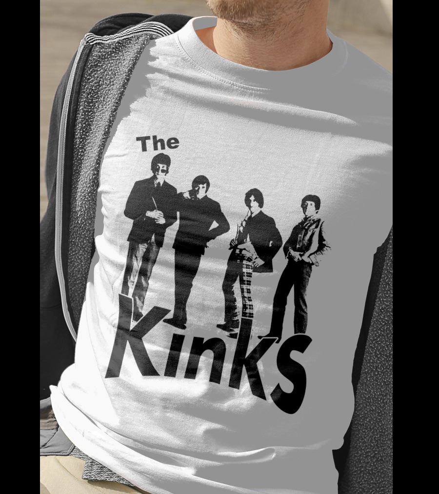 The Kinks Vintage Band Silhouette Classic Rock T-Shirt