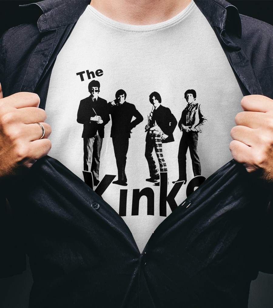 The Kinks Vintage Band Silhouette Classic Rock T-Shirt