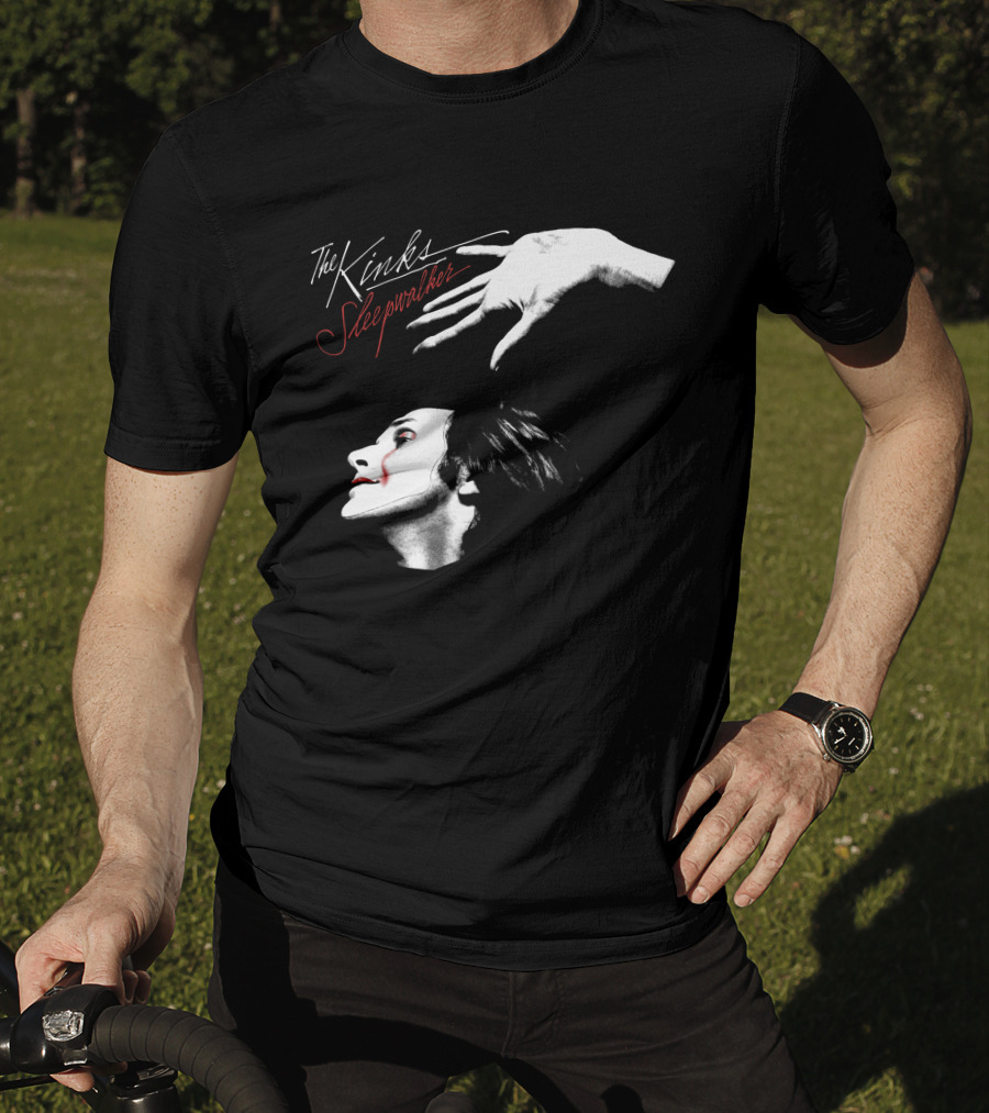 The Kinks Sleepwalker Face Profile With Hand Gesture T-Shirt