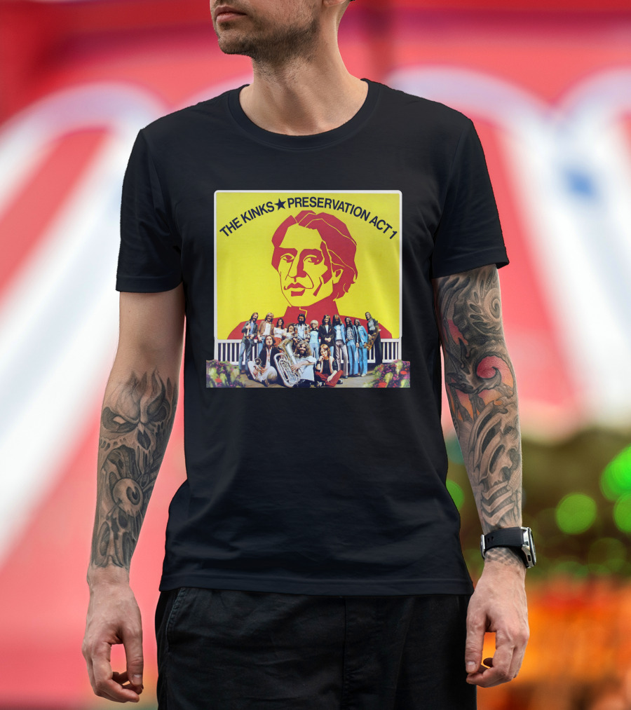 The Kinks Preservation Act 1 Album Cover Art With Band Members T-Shirt